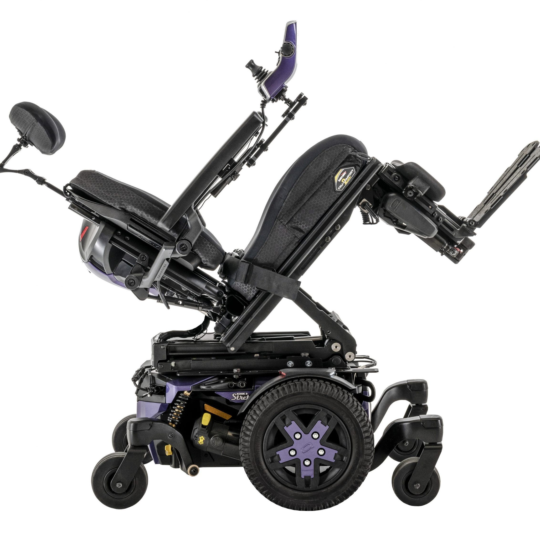 Quantum Stretto Motorized Wheelchair with Seating System Tilted Back